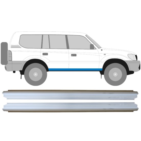 Slieksnis priekš Toyota Land Cruiser J90 1996-2002 / Kreisais+Labais / Komplekts 14849 Slieksnis priekš Toyota Land Cruiser J90 1996-2002 / Kreisais+Labais / Komplekts 14849