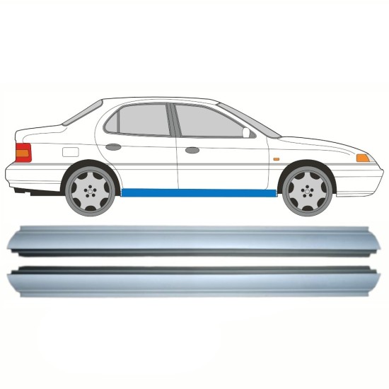 Slieksnis priekš Hyundai Lantra 1990-1995 / Kreisais = Labais (simetrisks) / Komplekts 10322