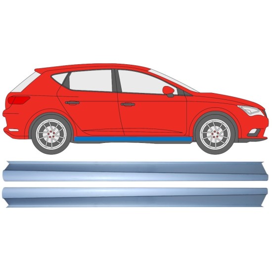 Sliekšņa apakšējā daļa priekš Seat Leon 2012-2020 / Kreisais+Labais / Komplekts 16984