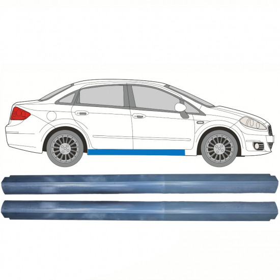 Slieksnis priekš Fiat Linea 2007-2015 / Kreisais = Labais (simetrisks) / Komplekts 10360