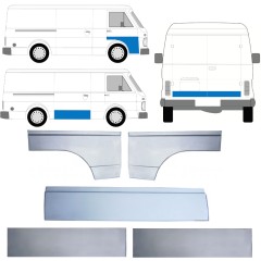 Durvju panelis priekš Volkswagen LT 1975-1996 / Kreisais+Labais / Komplekts 12631