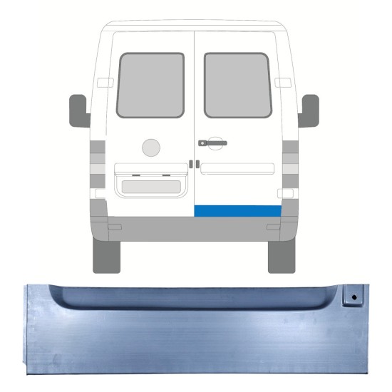 Aizmugurējo durvju panelis priekš Volkswagen LT 1996-2005 / Labā 16593