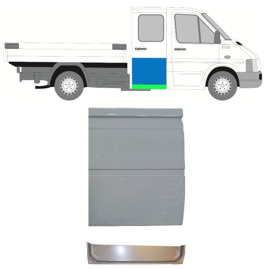 Aizmugurējo durvju panelis priekš Volkswagen LT 1996-2005 / Kreisais = Labais (simetrisks) 16587
