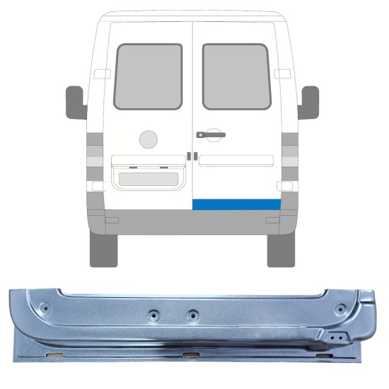 Aizmugurējo durvju panelis priekš Volkswagen LT 1996-2005 / Labā 16591