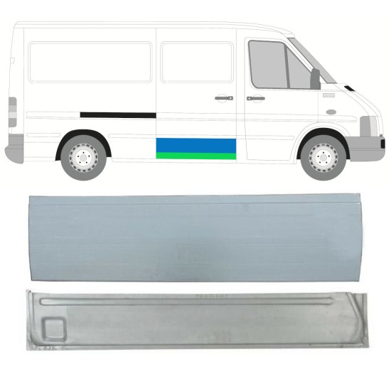 Bīdāmo durvju apakšējā loksne priekš Volkswagen LT 1996-2005 / Komplekts 16601