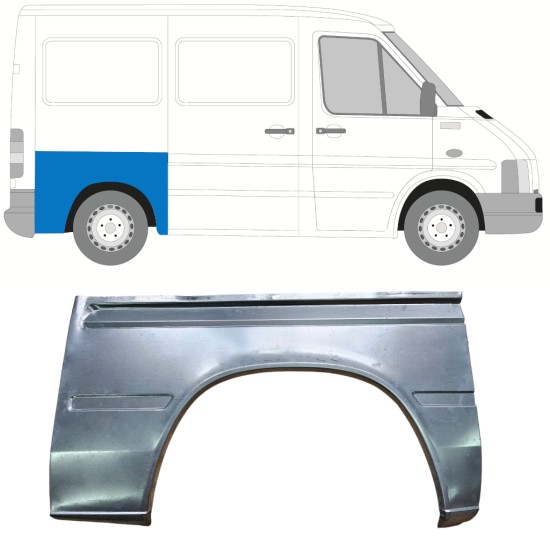Aizmugurējā arka priekš Volkswagen LT 1996-2005 / Labā 13477