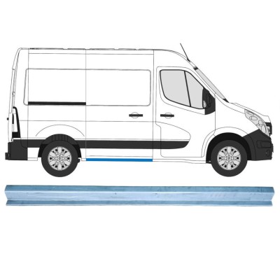 Bīdāmo durvju slieksnis priekš Renault Master 2010- / Labā 14917
