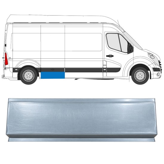 Aizmugurējā arka priekšējā daļa priekš Renault Master 2010-2024 / Kreisais = Labais (simetrisks) 17293