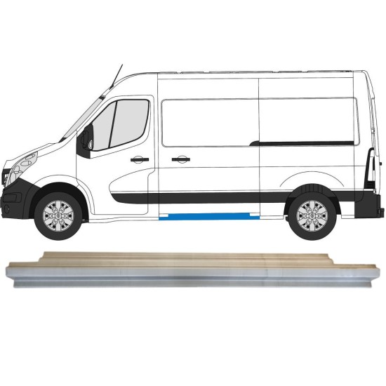 Bīdāmo durvju slieksnis priekš Renault Master 2010- / Kreisā 14915