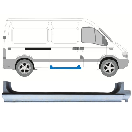 Bīdāmo durvju slieksnis priekš Renault Master 1998-2010 / Labā 14875