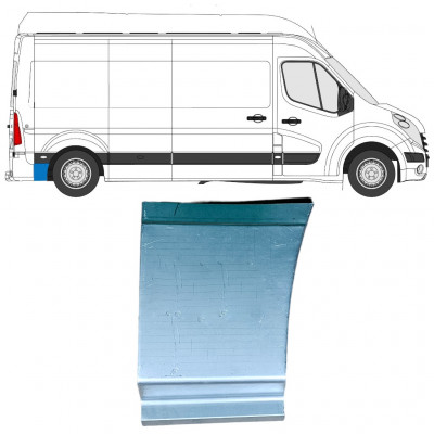 Aizmugurējā arka apakšējā daļa aiz riteņa priekš Renault Master 2010- / Labā 12850