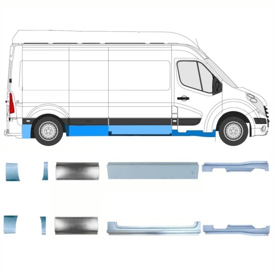 Remontdaļu komplekts priekš Renault Master 2010- / Kreisais+Labais / 14927