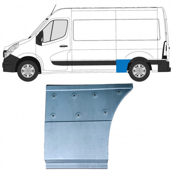 Aizmugurējā arka priekšējā daļa priekš Renault Master 2010- / Kreisā 12845