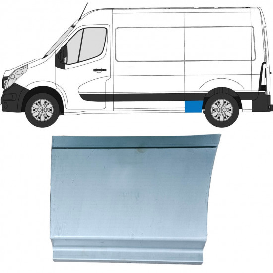 Aizmugurējā arka priekšējā apakšējā daļa priekš Renault Master 2010- / Kreisā 12843