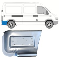 Aizmugurējā arka apakšējā daļa aiz riteņa priekš Renault Master 1998-2010 / Labā 14877