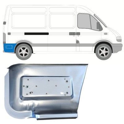 Aizmugurējā arka apakšējā daļa aiz riteņa priekš Renault Master 1998-2010 / Labā 14877