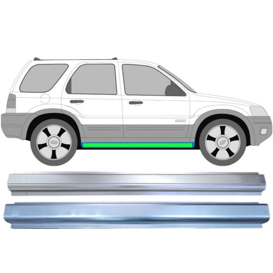 Slieksnis + iekšējais slieksnis priekš Ford Maverick 2001-2008 / Kreisais = Labais (simetrisks) / Komplekts 14855 Slieksnis + iekšējais slieksnis priekš Ford Maverick 2001-2008 / Kreisais = Labais (simetrisks) / Komplekts 14855