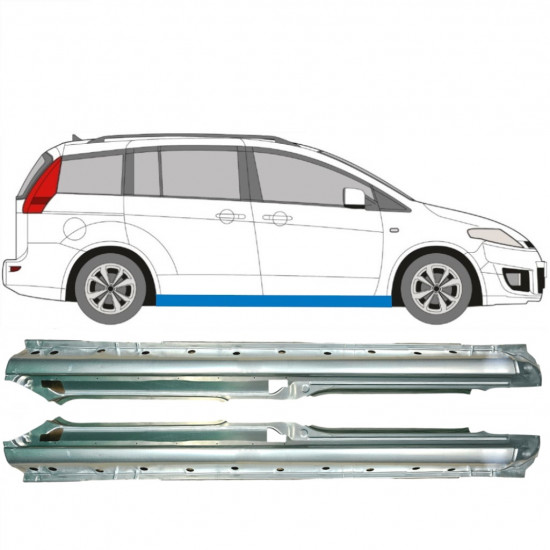 Pilns slieksnis priekš Mazda 5 2005-2010 / Kreisais+Labais / Komplekts 9296