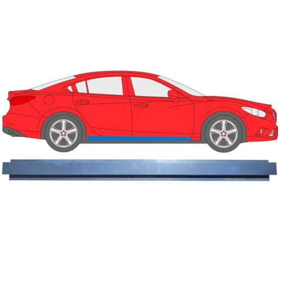 Iekšējais slieksnis priekš Mazda 6 2012-2024 / Kreisais = Labais (simetrisks) 16980
