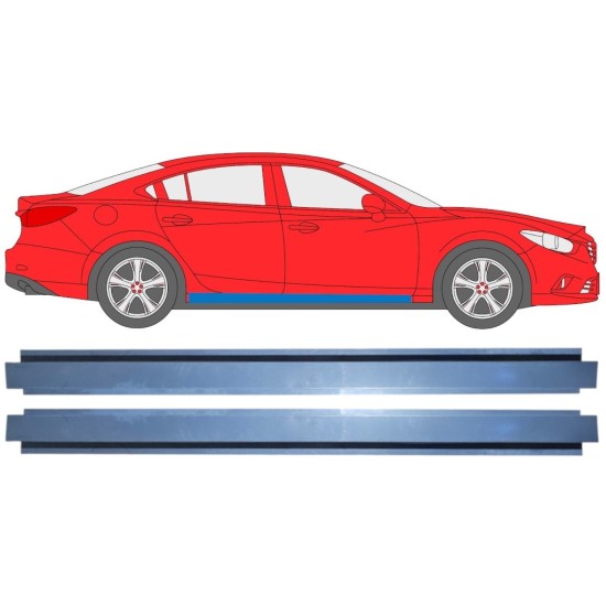 Iekšējais slieksnis priekš Mazda 6 2012-2024 / Kreisais+Labais / Komplekts 16981
