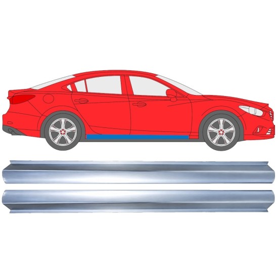 Sliekšņa apakšējā daļa priekš Mazda 6 2012-2024 / Kreisais+Labais / Komplekts 16979