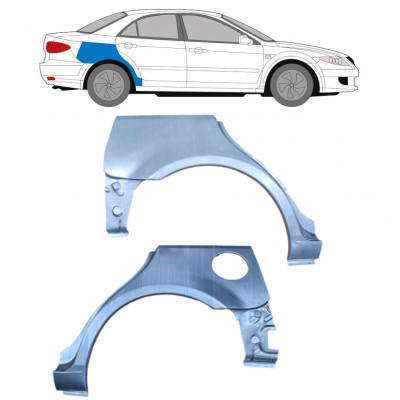 Aizmugurējā arka priekš Mazda 6 2002-2008 / Kreisais+Labais / HATCHBACK / Komplekts 9165