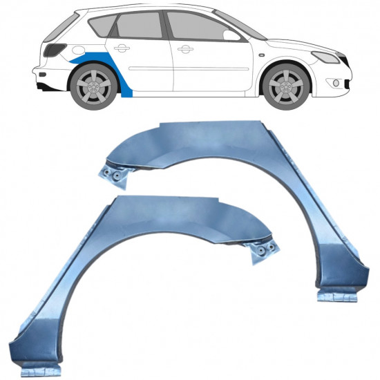 Aizmugurējā arka priekš Mazda 3 BK 2003-2009 / Kreisais+Labais / Komplekts 10528