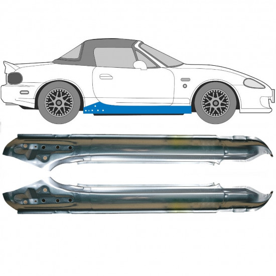 Pilns slieksnis priekš Mazda MX-5 1998-2005 / Kreisais+Labais / Komplekts 9236