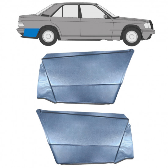 Aizmugurējā arka priekš Mercedes 190 1982-1993 / Kreisais+Labais / Komplekts 10974