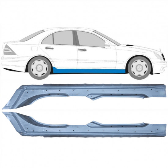 Pilns slieksnis priekš Mercedes C-class 2000-2007 / Kreisais+Labais / Komplekts 10419