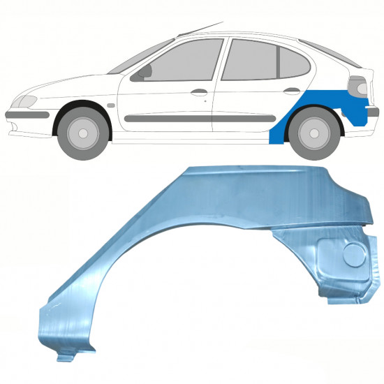 Aizmugurējā arka priekš Renault Megane 1995-2003 / Kreisā 8395