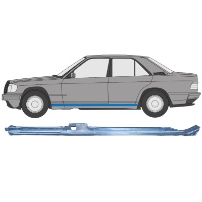 Slieksnis priekš Mercedes 190 W201 1982-1993 / Kreisā 15128