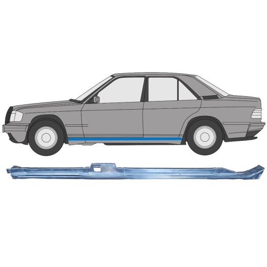 Slieksnis priekš Mercedes 190 W201 1982-1993 / Kreisā 15128