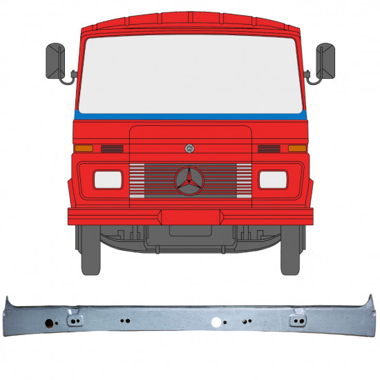 Vējstikla apakšējā daļa priekš Mercedes 406-608D 1968-1986 11550