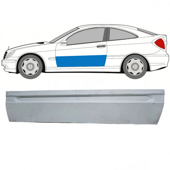 Durvju panelis priekš Mercedes CL203 2000-2008 / Kreisā 8003