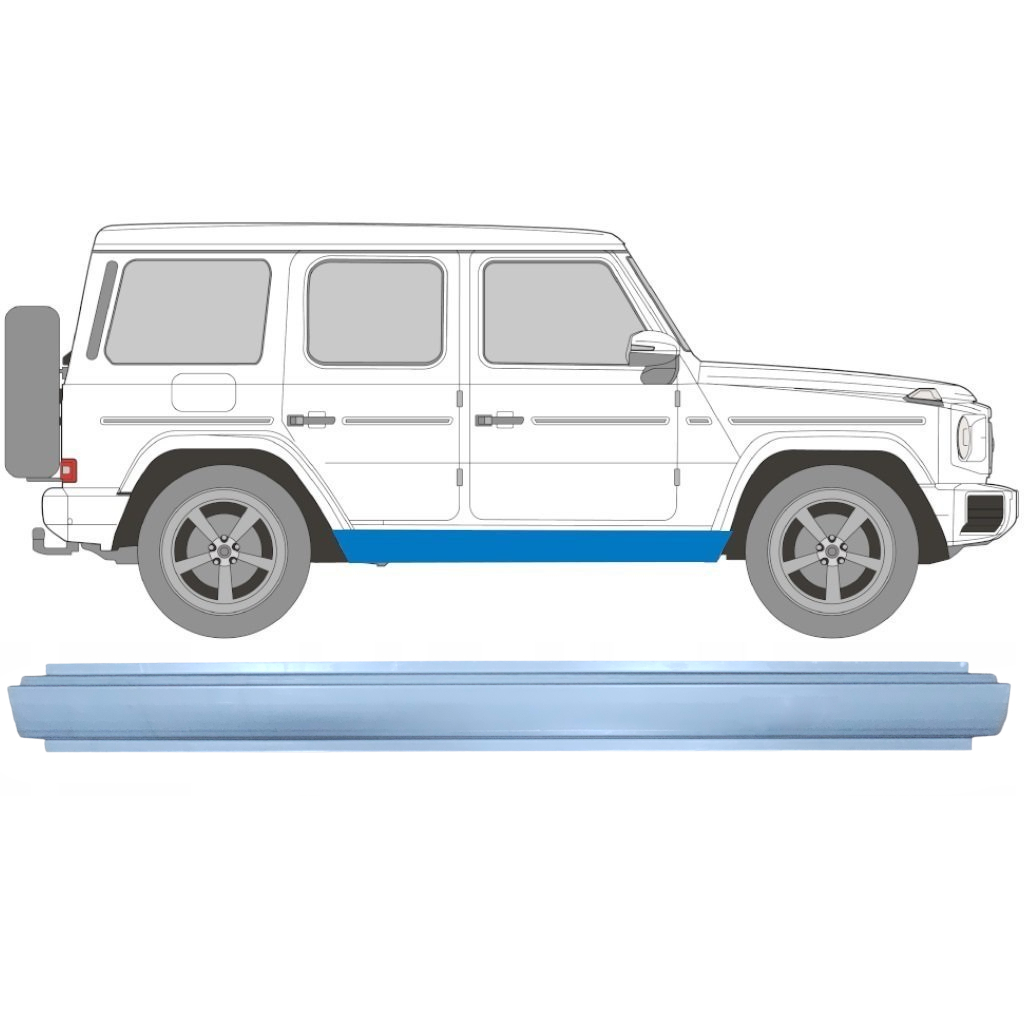 Slieksnis Priekš Mercedes G-Class W460 W461 W463 1979- / Kreisais = Labais (Simetrisks) 9110