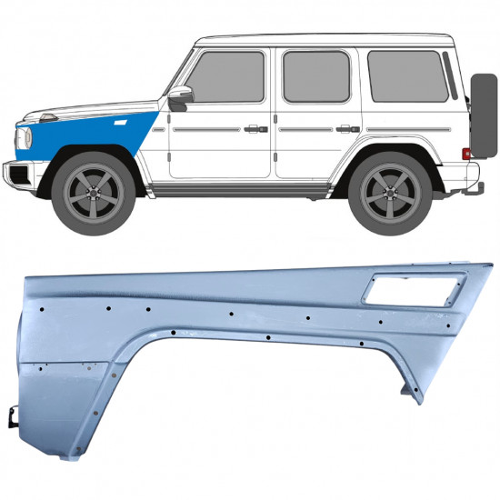 Priekšējais spārns priekš Mercedes G-Class W463 1997- / Kreisā 6522