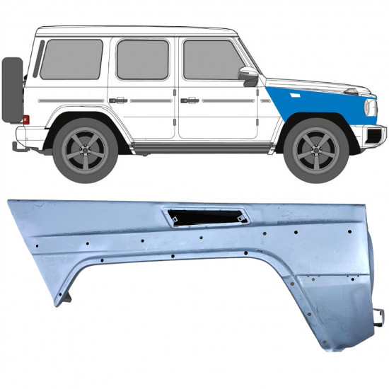 Priekšējais spārns priekš Mercedes G-Class W463 1997- / Labā 6521