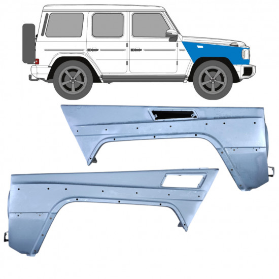 Priekšējais spārns priekš Mercedes G-Class W463 Gelenda 1997- / Kreisais+Labais / Komplekts 6520