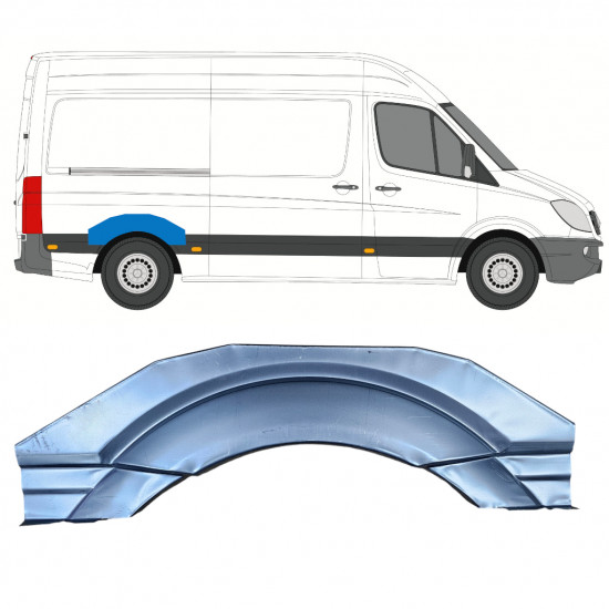 Aizmugurējā arka priekš Mercedes Sprinter 2006- / Kreisais = Labais (simetrisks) 7410