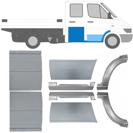 Remontdaļu komplekts priekš Mercedes Sprinter 1995-2006 / Kreisais+Labais / Dubultā kabīne /  6751