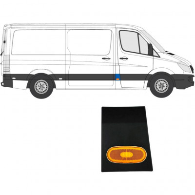 Priekšējā statņa sānu josla ar lukturi priekš Mercedes Sprinter 2006- / Labā / Komplekts 10683