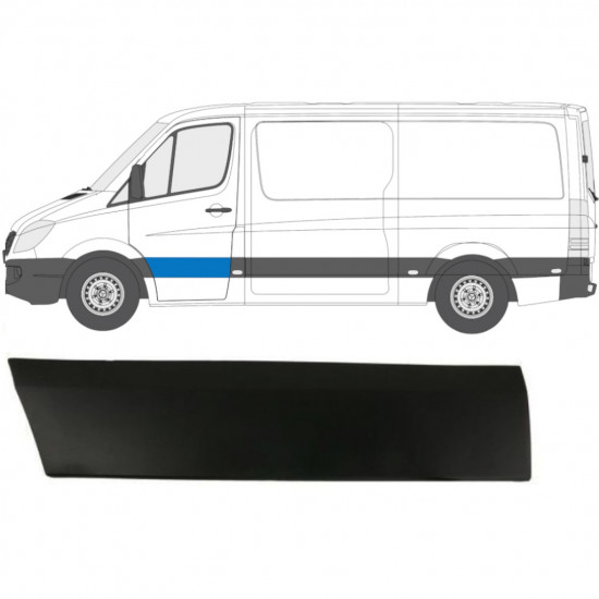 Priekšējo durvju sānu josla priekš Mercedes Sprinter 2006- / Kreisā 7222