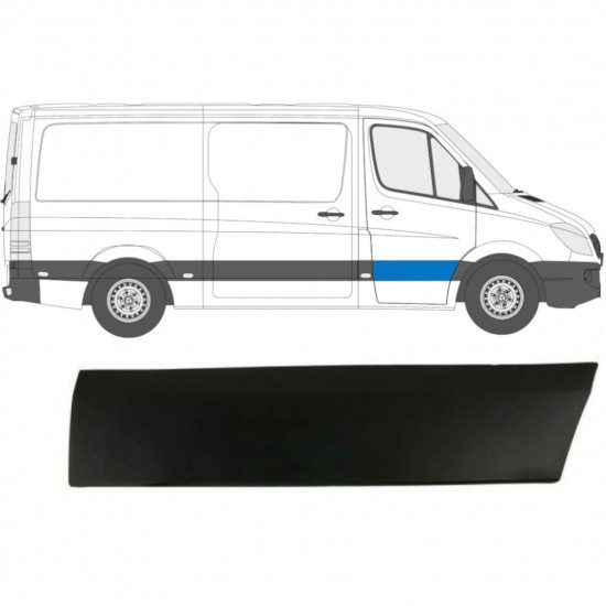 Priekšējo durvju sānu josla priekš Mercedes Sprinter 2006- / Labā 7223