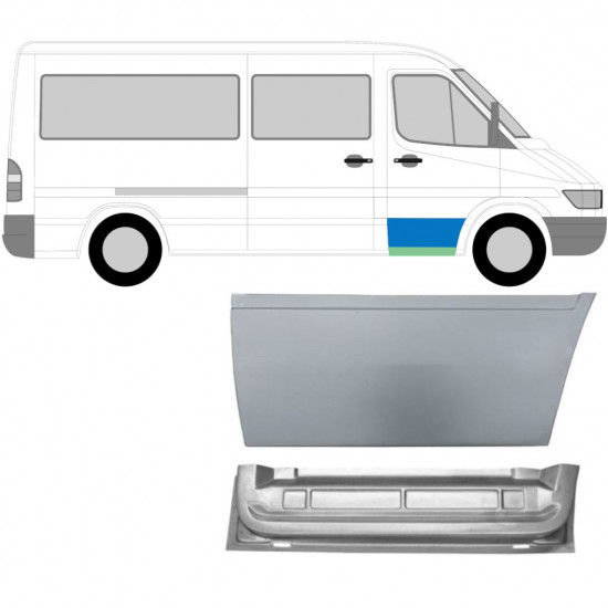 Priekšpuse durvju panelis priekš Mercedes Sprinter 1995-2006 / Labā / Komplekts 10563