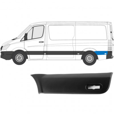 Aizmugurējā spārna sānu josla aiz riteņa priekš Mercedes Sprinter 2006- / Kreisā 7226