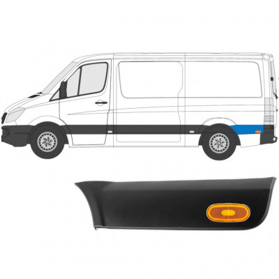 Aizmugurējā spārna sānu josla ar lukturi priekš Mercedes Sprinter 2006- / Kreisā / Komplekts 10685