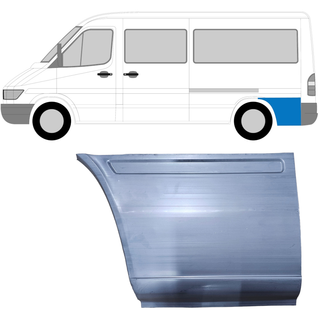 Aizmugurējā Arka Aizmugurējā Daļa Priekš Mercedes Sprinter 1995- / Mwb / Kreisā 6747