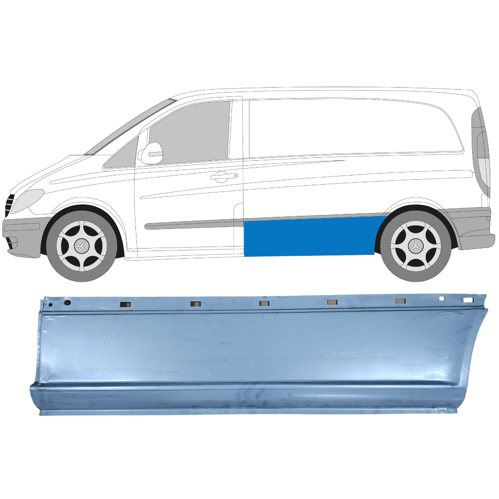 Sānu Daļa Priekš Mercedes Vito W639 2003-2014 / Kreisā 6796