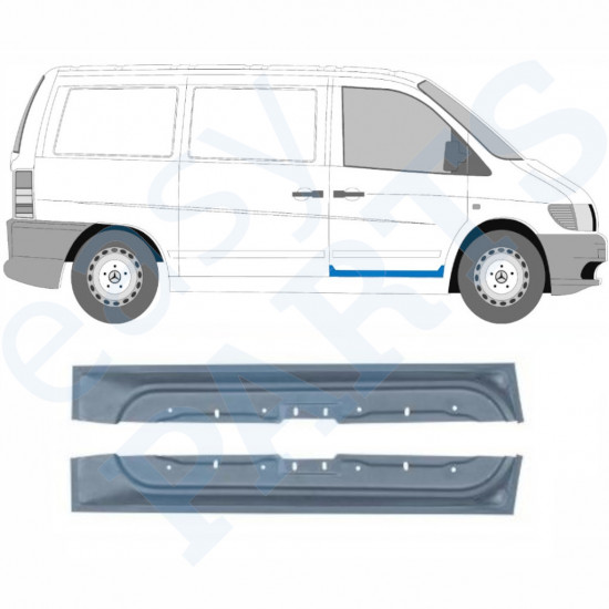 Priekšpuse durvju iekšējais panelis priekš Mercedes Vito 1996-2003 / Kreisais+Labais / Komplekts 10433